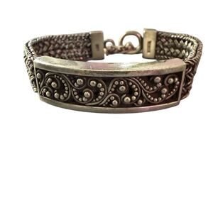 Lois Hill 925 Sterling Silver Toggle Bracelet